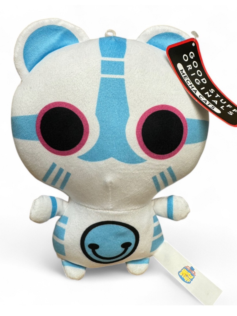 Mecha Cats- Mechanical Cat Plush Stuffed Animal Toy White& Blue 8” NEW!